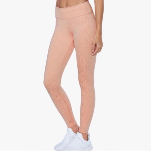 Koral Pants - Koral 7/8 length pink / blush snakeskin leggings size small